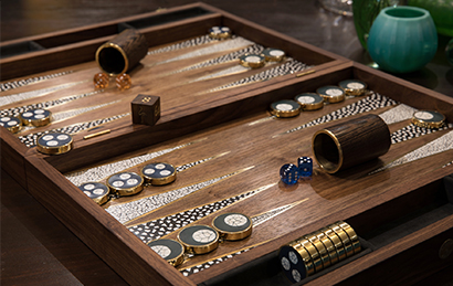 Luxury briefing backgammon