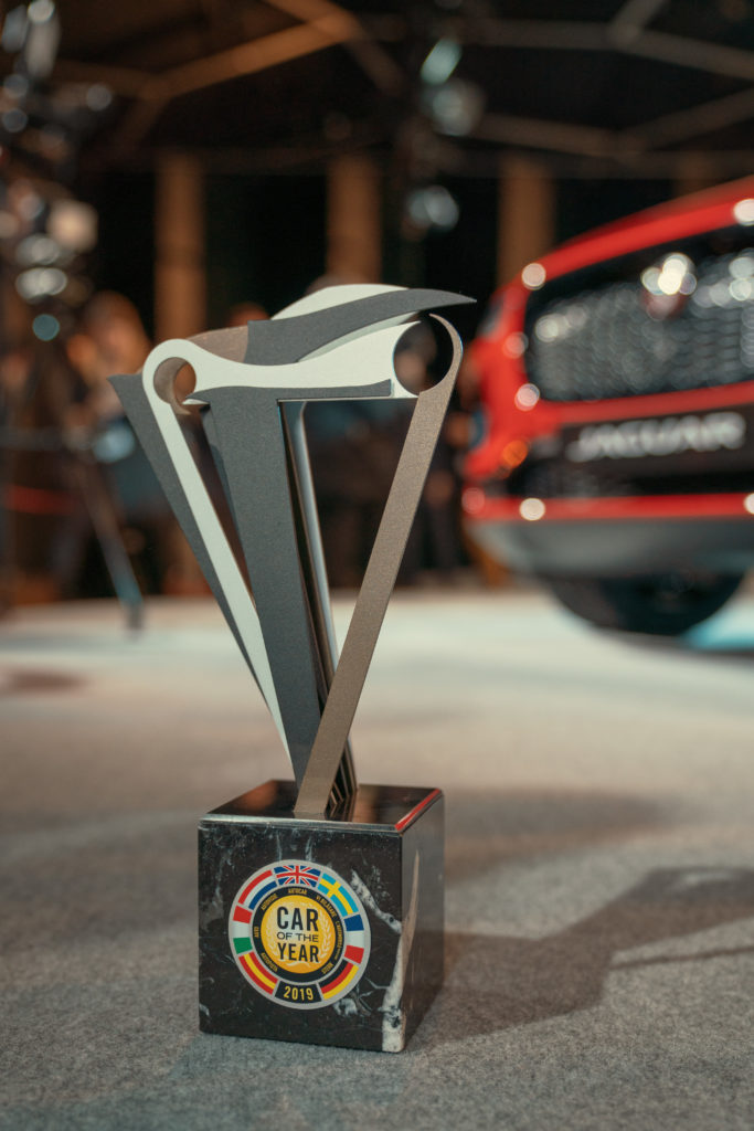 Jaguar I-Pace receives the Car of the Year award at Geneva Motor Show