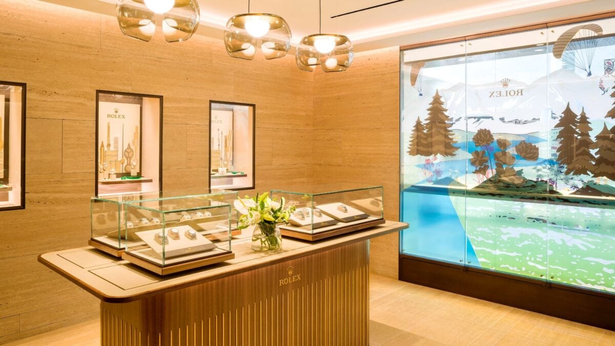 Interior of the Rolex Boutique in the V&A Waterfront.