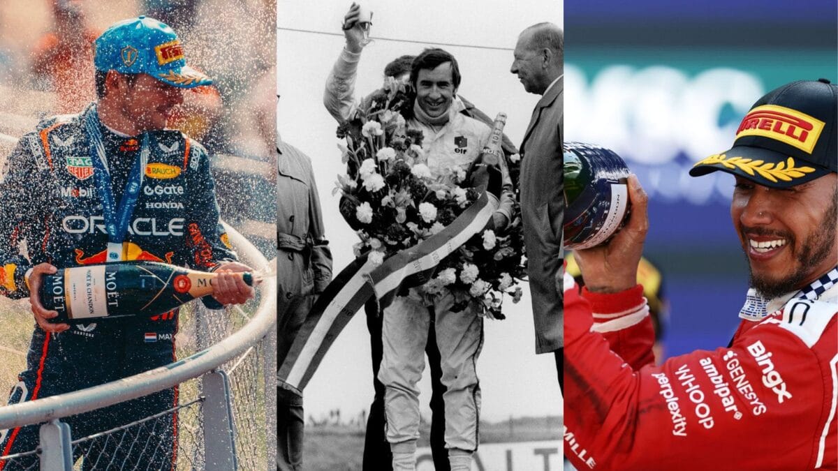 Moët & Chandon & Formula 1 celebrate the 60th anniversary of the champagne spray 2